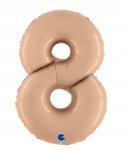 Nude 40" Number 8 Satin Foil Balloon ( 1 )