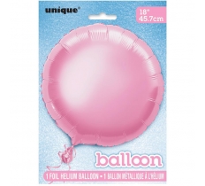 SOLID ROUND FOIL BALLOON 18" PASTEL PINK