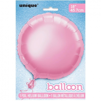 SOLID ROUND FOIL BALLOON 18" PASTEL PINK