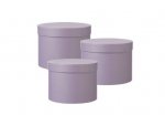 Round Symphony Lined Hat Boxes Lilac