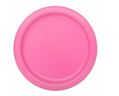 8 HOT PINK 7" PLATES