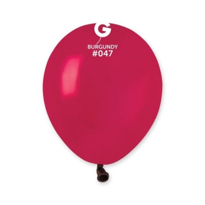 GEMAR 5" PK50 LATEX BALLOONS BURGUNDY #047