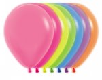 Sempertex 12" Neon Assorted Latex Balloons 50 Pack