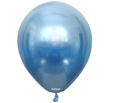 KALISAN 12" MIRROR BLUE LATEX BALLOON - 50CT