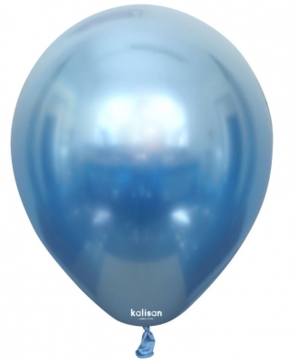 KALISAN 12" MIRROR BLUE LATEX BALLOON - 50CT