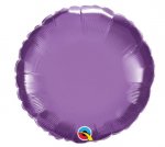 QUALATEX 18" ROUND CHROME PURPLE PLAIN FOIL