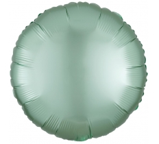 Amscan Silk Lustre Mint Green Circle Standard Foil Balloons