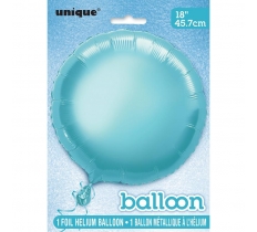 SOLID ROUND FOIL BALLOON 18" BABY BLUE