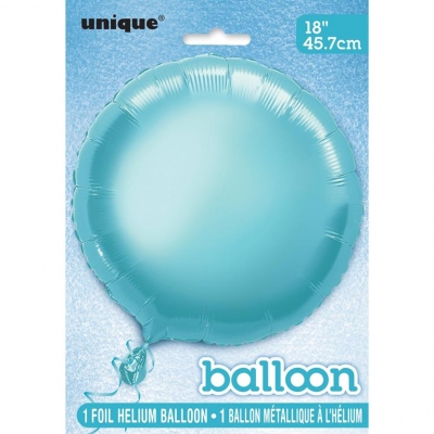 SOLID ROUND FOIL BALLOON 18" BABY BLUE