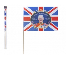 UNION JACK FLAG WITH STICK 24" X 16"