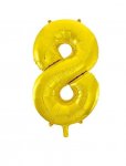 34" CLASSIC GOLD NUMBER 8 FOIL BALLOON (1)