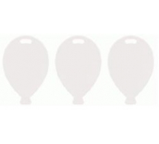 BALLOON SHAPE WEIGHTS WHITE X100PCS