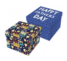 Father's Day Square Gift Box 16x16cm