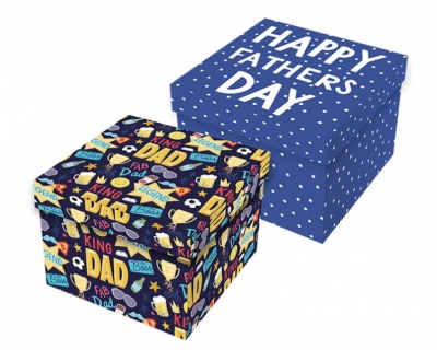 Father's Day Square Gift Box 16x16cm