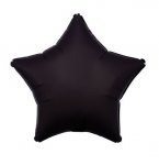 Amscan Silk Lustre Black Star Standard Packaged Foil Balloon