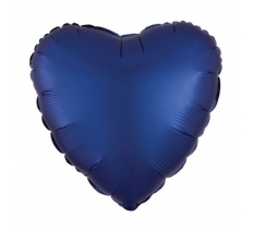 Amscan Silk Lustre Navy Blue Heart Standard Foil Balloons