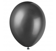 12" PREMIUM PEARLIZED BALLOONS 8 PACK INK BLACK