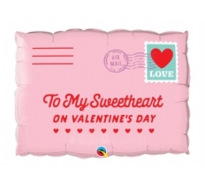 QUALATEX 30" RECTANGLE ADDRESSED TO MY SWEETHEART BALLOON