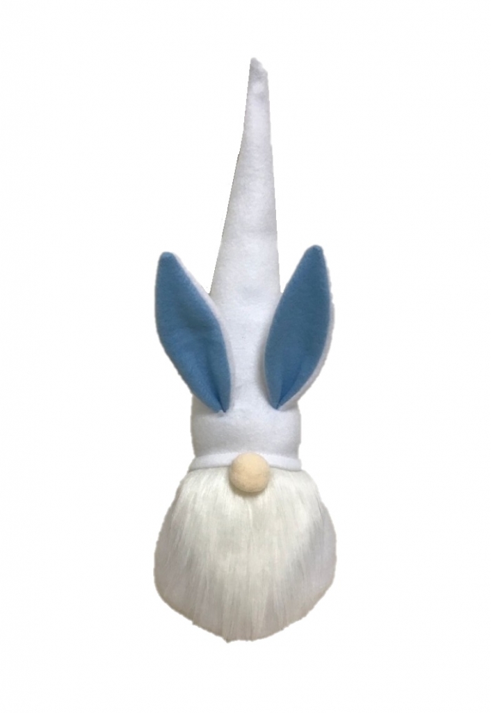 Easter 15" Gonk White Hat Blue Ears - Click Image to Close