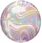 Pastel Marblez Orbz Xltm 15" Foil Balloons