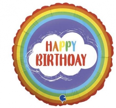 Happy Birthday 9" Rainbow Mini