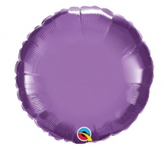 QUALATEX 18" ROUND CHROME PURPLE PLAIN FOIL