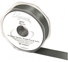 Eleganza Double Faced Satin 25mm x 20m Graphite No.91