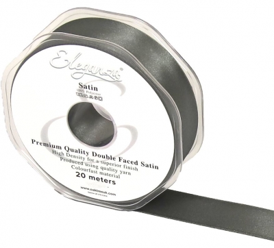 Eleganza Double Faced Satin 25mm x 20m Graphite No.91