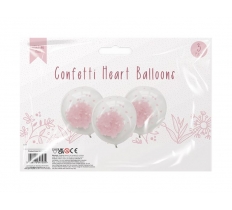 Mother's Day Confetti Heart Balloons 3pk