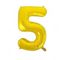 34" CLASSIC GOLD NUMBER 5 FOIL BALLOON (1)