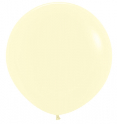 Sempertex 24" Pastel Matt Yellow Latex Balloons 3 Pack