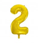 34" CLASSIC GOLD NUMBER 2 FOIL BALLOON (1)