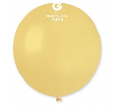 Gemar 19" Pack Of 25 Latex Balloons Baby Yellow #043