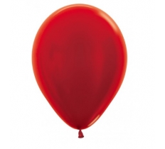 Sempertex 12" Metallic Red Latex Balloons 50 Pack