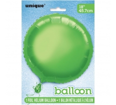 SOLID ROUND FOIL BALLOON 18" LIME GREEN