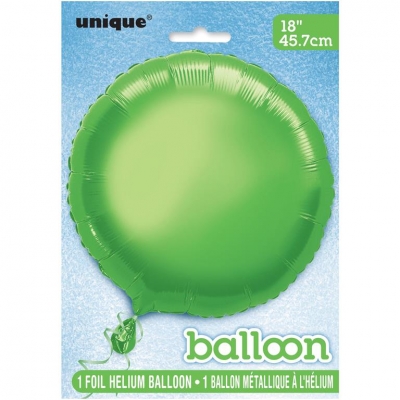 SOLID ROUND FOIL BALLOON 18" LIME GREEN