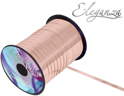 Eleganza Poly Curling Ribbon Metallic 5mm X 250Yds Rose Gold