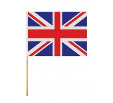 UNION JACK FLAG HAND W/WOOD STICK 45X30CM