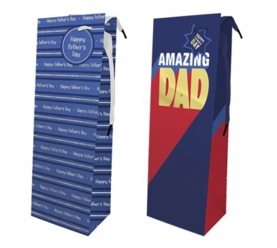 FATHER'S DAY LUXURY FOILED BOTTLE BAG