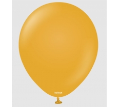 KALISAN 5" RETRO MUSTARD LATEX BALLOON - 100CT