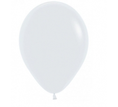 Sempertex 12" Fashion White Latex Balloons 50 Pack