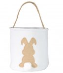 EASTER COTTON BUCKET WITH NATURAL BUNNY