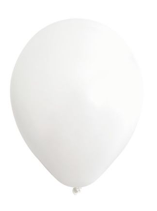 KALISAN 5" STANDARD WHITE LATEX BALLOON 100CT - Click Image to Close