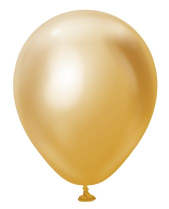 KALISAN 5" MIRROR GOLD BALLOONS 100CT - Click Image to Close