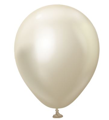 KALISAN 5" MIRROR WHITE GOLD LATEX BALLOONS (100) - Click Image to Close