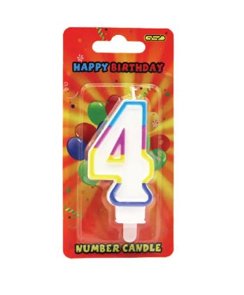 GSD NUMBER 4 BIRTHDAY CANDLE - Click Image to Close