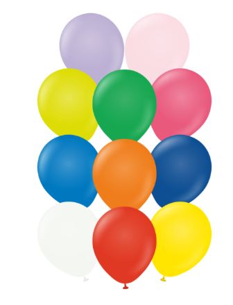 Kalisan 12" Standard Mix Latex Balloon 100ct - Click Image to Close