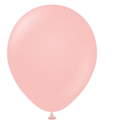 KALISAN 12" STANDARD BABY PINK LATEX BALLOONS 100 PACK - Click Image to Close