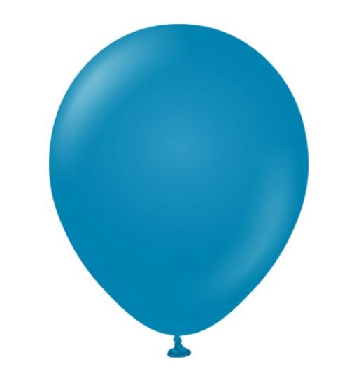 KALISAN 12" RETRO DEEP BLUE LATEX BALLOONS 100CT - Click Image to Close