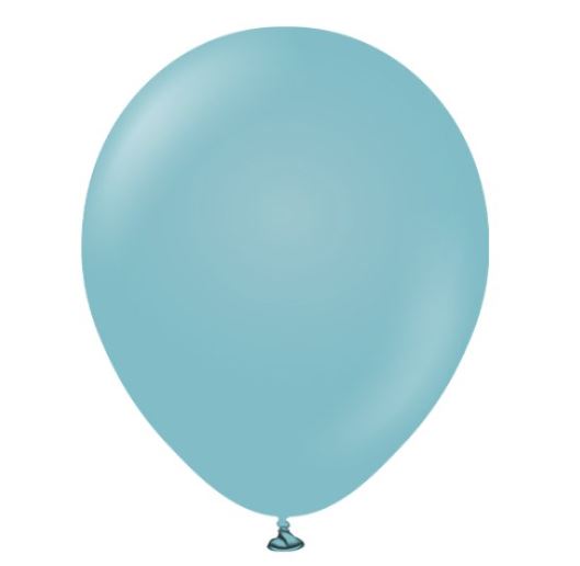 KALISAN 12" RETRO BLUE GLASS LATEX BALLOONS 100 PACK - Click Image to Close